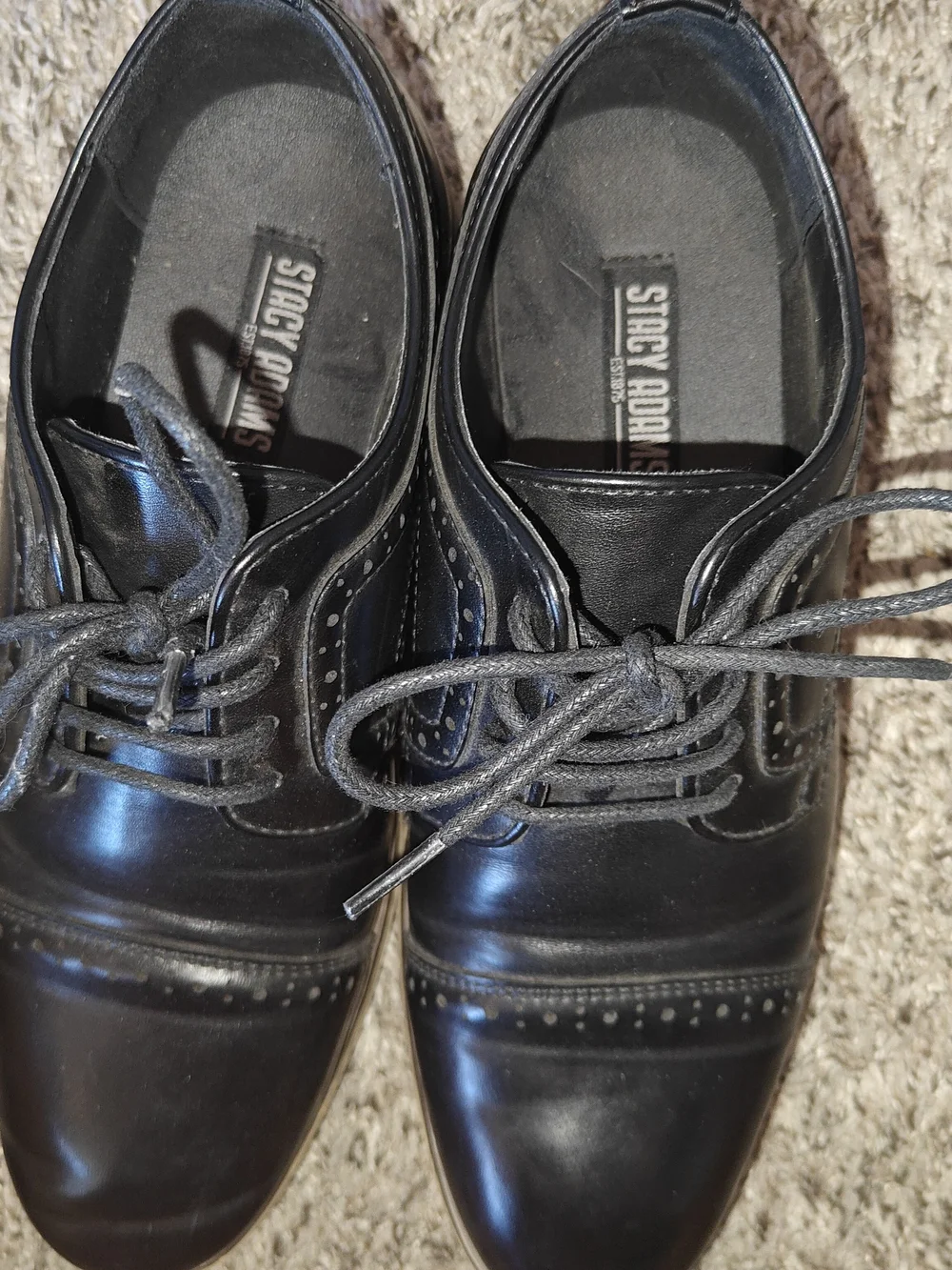 Stacy Adams Dickinson Cap Toe Oxfords Dress Shoes Boys Size 2Y
